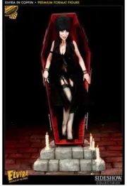 Elvira In Coffin Premium Format Figure Statue Sideshow Exclusive