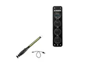 Adventure Kings 12v Accessory Panel Wired Fuses USB + Rechargeable Lithium LED Work Light