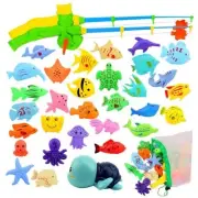 Magnetic Fishing Pool Toys Game, Water Table Bathtub Bath 2 fishing rods + fish