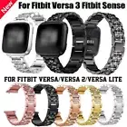 Stainless Steel Strap For Fitbit Sense Fitbit Versa 4 3 2/Lite Bling Watch Band