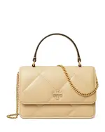 Tory Burch Kira Pave Logo Diamond Quilted Shoulder Bag
