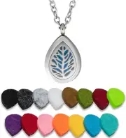 Essential Oil Diffuser Necklace Pendant Stainless Steel Aromatherapy Spirit Drop