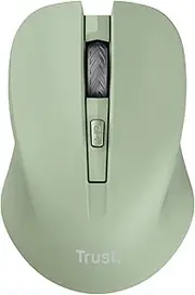 Trust Mydo Silent Wireless Mouse, 82% Recycled Plastics, 1000-1800 DPI, Storable USB Receiver, RF 2.4GHz, for Left and Right Hand Users, Quiet Optical Computer Mouse for PC, Laptop, Mac - Green