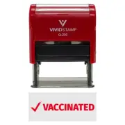 Vivid Stamp Vaccinated (check) Medical Self-Inking Rubber Stamps