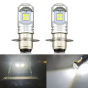 2x White LED Headlight bulbs for a HONDA YAMAHA SUZUKI KAWASAKI POLARIS P15D-30