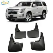 4x/set Molded Splash Gugards Mud Flaps Kit for 2015-2020 Cadillac Escalade Black