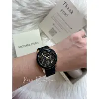 在飛比找蝦皮購物優惠-Michael Kors mk5191 矽膠 三眼 金色 黑