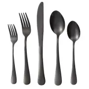 Black Silverware Set 40 Piece, Flatware Cutlery Set For 8, Stainless Steel Fo...