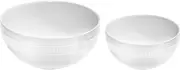 STAUB Stoneware Ramekins Ceramic 2-pc Nested Mixing Bowl Set-White