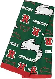 South Sydney Rabbitohs NRL Team Logo and Coloured Tea Towel
