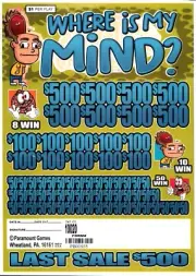 Pull Tab Tickets - Jar Tickets - Game - Where is my Mind