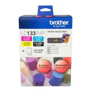Brother LC-133 Photo Ink Cartridge Value Pack - Includes [1x Black, Cyan, Mag...