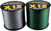 LLEIIshen 12 Strands Braided Line High Strength Ocean Fishing Line Super Strong Multifilament PE Line 25-120LB Pesca 1000M/1900
