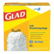 BAG TRASH, GLAD 78526 13 GAL WHITE PK100