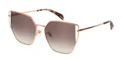 Police SPLL38 STAGEDIVE 13 08FC Women’s Sunglasses Gold Size 57