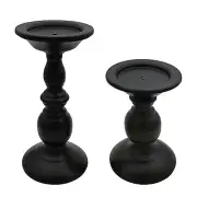 Pillar Candle Holders Stands Set of 2, Candle Holders for Pillar Candles Deco...