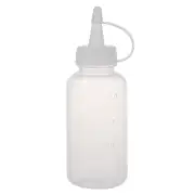 Clear squeezable 100 ml flask, white cover dispenser (10 bottles) B3G56975