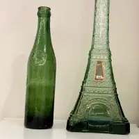 在飛比找蝦皮購物優惠-早期金鳥圖案/艾菲爾鐵塔造型玻璃瓶(合售)