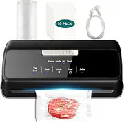 [Hombao] Automatic Vacuum Sealer for Food Storage, Vacuum Food Sealer Machine with Double Air Pump, Vacuum Sealer with Cutter, 90 KPA Bag Sealer Heat Seal, Vacuum Sealer for Jars