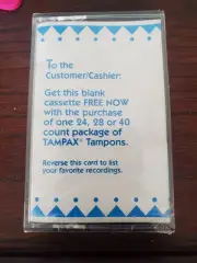 Vintage Blank Cassette Tape Promo Tampax . Sealed