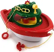 Matty's Toy Stop Deluxe (17") Large Plastic Boat, Perfect for Bath, Pool, Beach Etc. (17" Long x 10" Wide x 8.5" Tall)