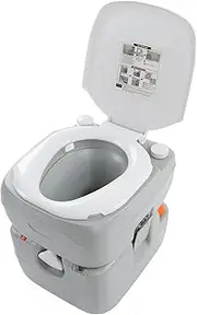 Portable Toilet with 5-Gallon Waste Storage Tank Leak Proof Deodorizetion Cassette Toilet with Level Indicator and CHH Piston Pump Fit for RV Camping Boat