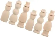 COHEALI DIY Wooden Peg Dolls Pcs Blank Wooden Dolls Boys and Girls Painting Decor Craft Kit