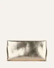 BONNIE CLUTCH BAG LIGHT GOLD LEATHER