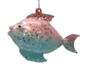 December Diamonds 05-05221 Pink & Blue Fish 5" Christmas Ornament Decor Sealife