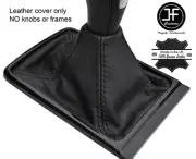 BLACK STITCHING LEATHER MANUAL GEAR BOOT FITS JAGUAR XE 2015-2017