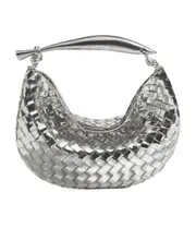 Woven detail small handbag One size silver