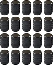 20x Tire Valve Stem Caps Tire Air Caps Easy to Install Replace Professional Stem Covers Accessories for Motorcycles Cars, Black