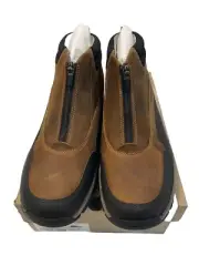 Clarks Men's Walpath Zip Dark Tan Leather 26174620, Size 11.5 M