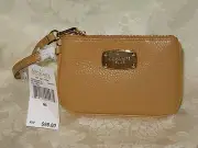 Michael Kors. Jet Set Leather Wristlet. "Peanut" New.