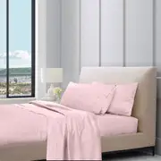 Bedding King 1200TC Pure Egyptian Cotton Sheet Set - Baby Pink