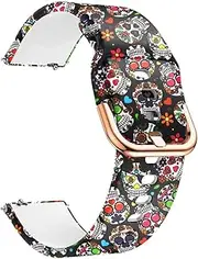 [BKUANE] Bands for Garmin Forerunner 245/645 Music, 20mm Soft Silicone Wristbands for Garmin Venu/Venu Sq/Vivoactive 3 Strap