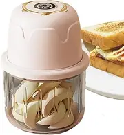 Electric Onion Chopper | Portable Meat Mincer | 350ml Cordless Small Food Processor Rechargeable Vegetable Chopper Blender for Nuts Baby Food