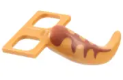 Lego New Medium Nougat Minifigure Costume Tail Dinosaur Reddish Brown Stripes