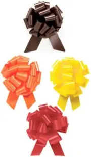 PMU Perfect Pull String Bows Yellow 8 Inch 20 Loops (2 & 1/2 Inch Ribbon)