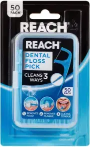 Reach Dental Floss Pick, Pack of 50