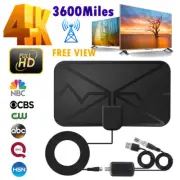 3600 Mile TV Antenna Newest Indoor HDTV Amplified Digital TV Antenna 1080P Black