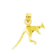 14K Gold 3D Kangaroo Charm