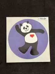 Vintage 80’s DELIGHT DALLAS Panda Bear Sticker Rare