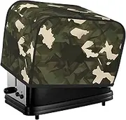 Army camouflage Toaster Cover 2 Slice Bread Machine Covers Waterproof Universal Size Kitchen Small Appliance Cover with Hang Loop, Dust and Fingerprint Protection