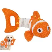 Squeaky Dog Toys, Durability Interactive Tug of War Puppy Toys for Orange