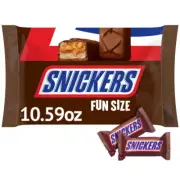 SNICKERS Original Chocolate Candy Bars, Fun Size, Halloween Candy, 10.59 oz Bag