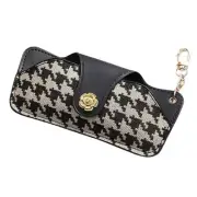 Black And White Houndstooth Glasses Pouch