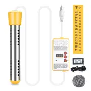 Immersion Water Heater, Cadrim 3000W Electric Submersible Water Heater with Time