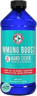 10 PPM Nano Silver Immuno Boost Supplement,16 FL Oz
