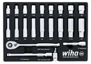 Wiha 33796 22 Piece 3/8? Drive Professional Standard and Deep Socket Tray Set